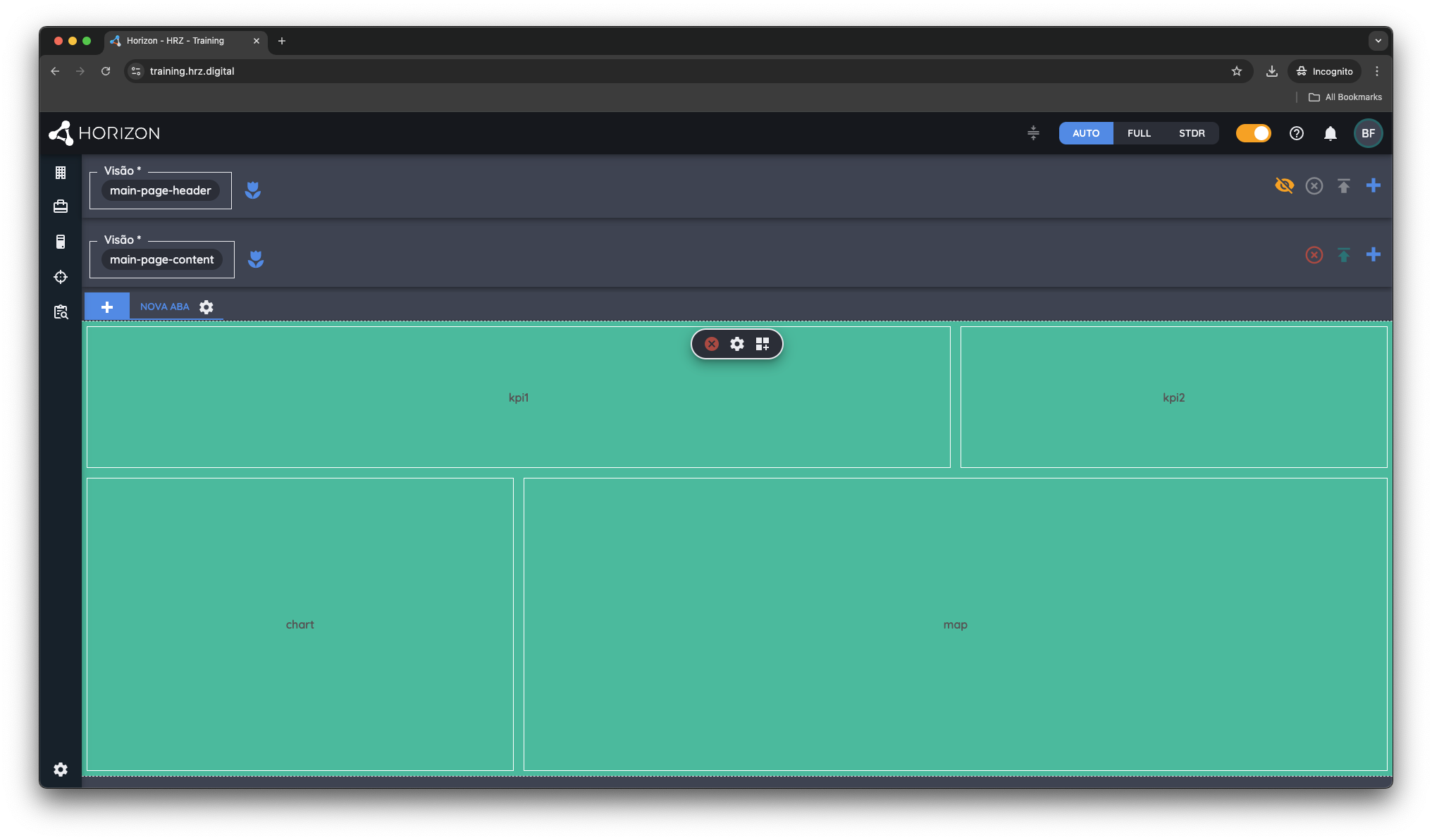 Dashboard Layout Placeholders