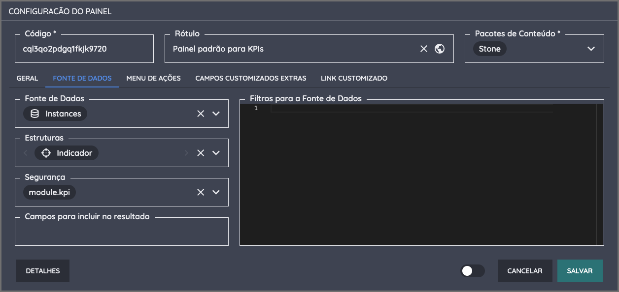 Configuração da Fonte de Dados