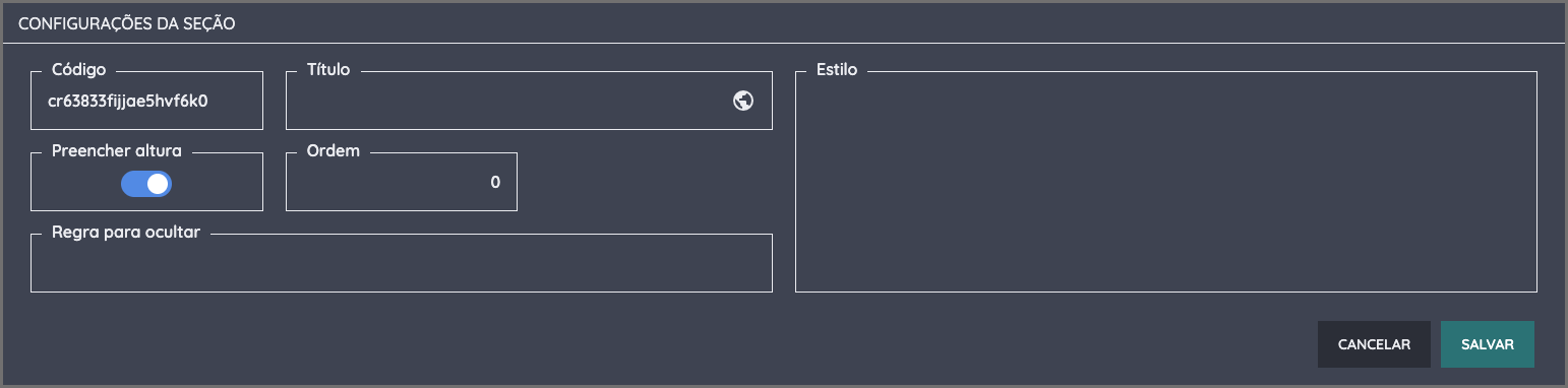 Modo de Edição Visual