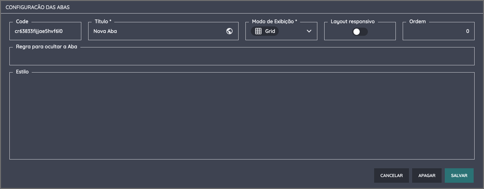 Modo de Edição Visual