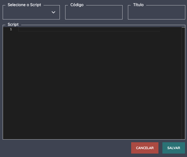Criando um novo script